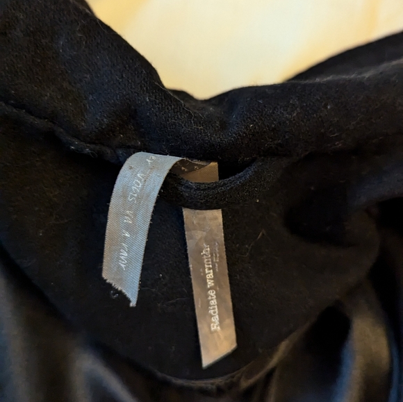 Pennington's sz2X black wool blend mid length button coat VGUC - Picture 8 of 10